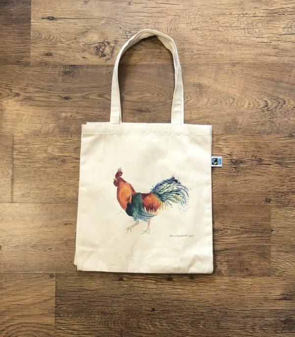 Art print eco friendly tote bag- Rooster