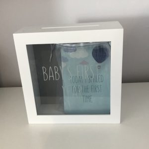 Baby's first year milestone keepsake box