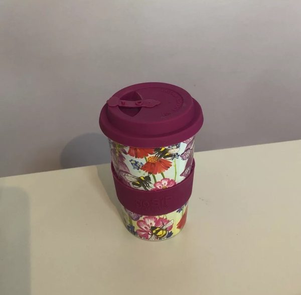 Bee eco friendly reusable rice husk travel coffee cup