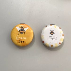 Bee compact handbag mirror