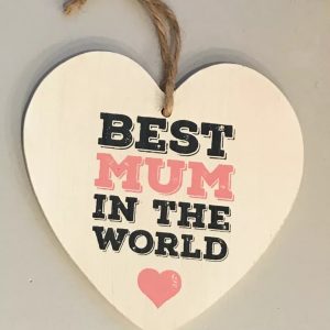 Best mum in the world wooden plaque
