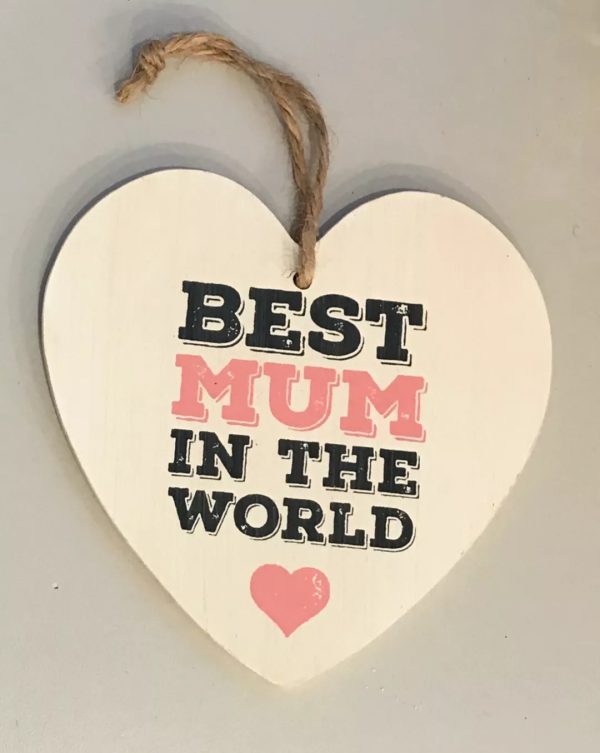 Best mum in the world wooden plaque