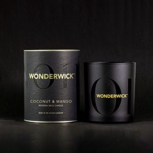 The Country Candle Company wonderwick coconut and amngo scented candle.