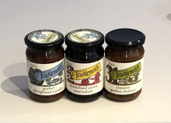 Classic Tracklements Bundle- ploughman's pickle, caramelised onion marmalade and country garden chutney