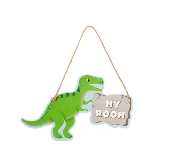 dinosaur sass and belle door sign