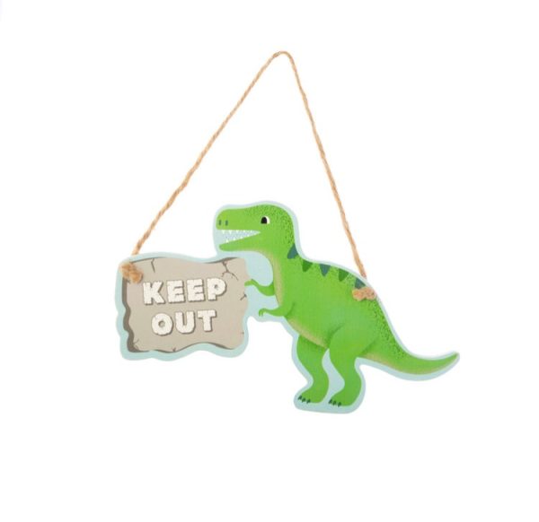 dinosaur children's keep out door sign