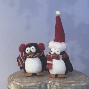 festive penguin soft toy decoration