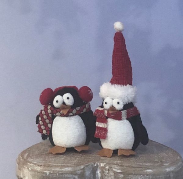 festive penguin soft toy decoration