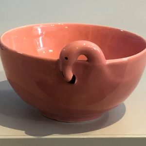 flamingo pink bowl