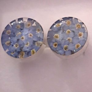 forget me not silver cufflinks