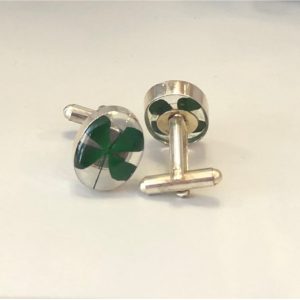 Four Leaf Clover Silver Cufflinks