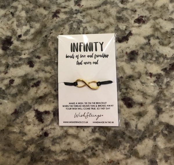 Friends charm bracelet wish string- infinity