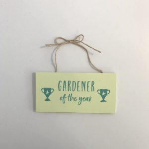 Gardener of the year wooden sign