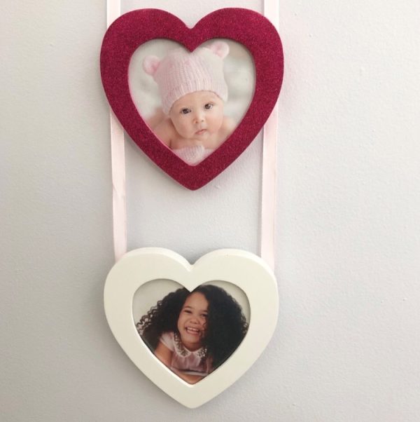 Unicorn hearts hanging photo frame