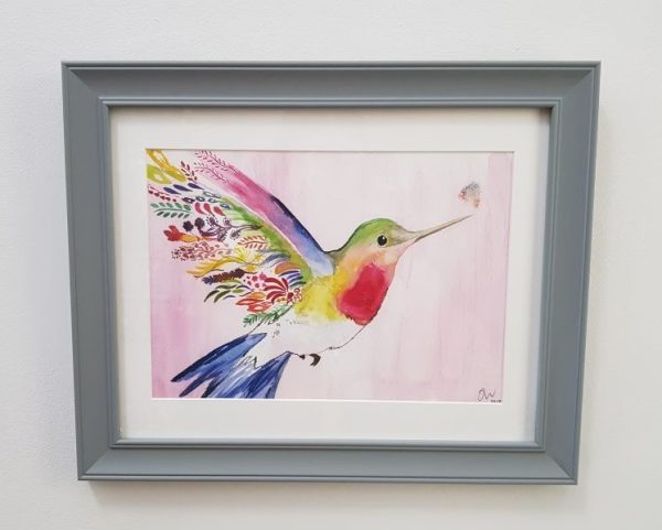 Hummingbird original art print