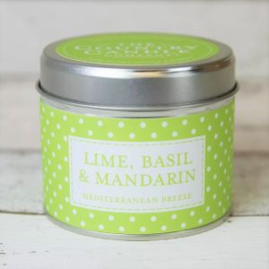 Lime, Basil & Mandarin Scented Candle Tin