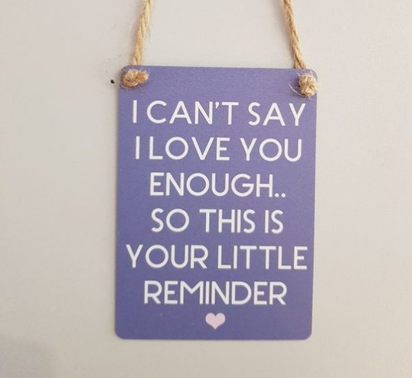 Little reminder novelty mini metal sign