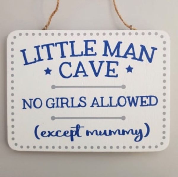 Little man cave wooden sign
