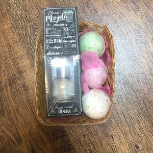 Mojito diffuser and bath bomb gift set