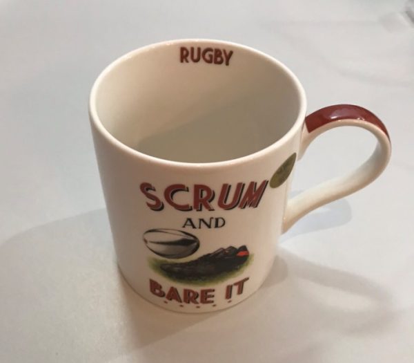 Rugby themed humorous mugs