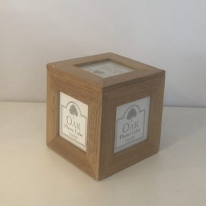Oak photo cube keepsake box