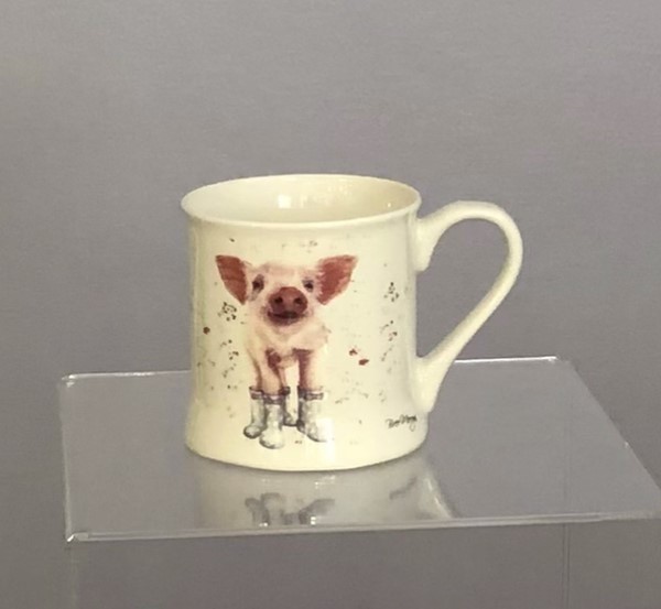 Cute piglet in boots gift mug