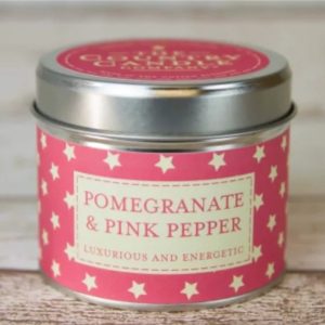 Pomegranate and pink pepper the country candle country tin candle