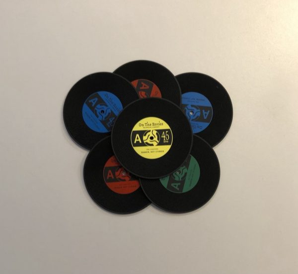 Novelty vinyl record coasters