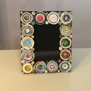 Recycled Paper Circles Photo Frame