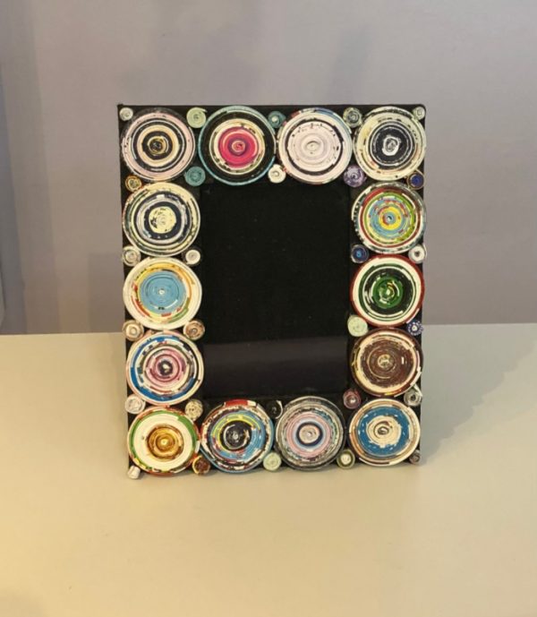 Recycled Paper Circles Photo Frame