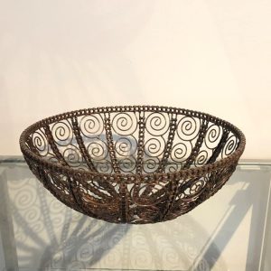 Decorative bowl made from recycled bike chains