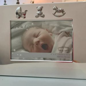 Silver plated baby christening keepsake box