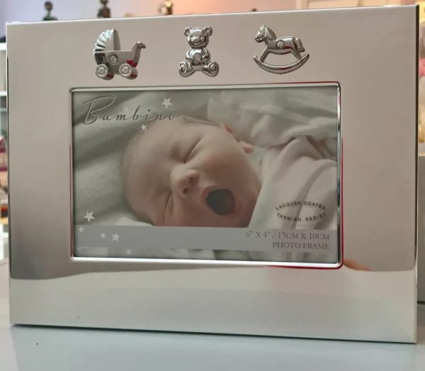 Silver plated baby christening keepsake box