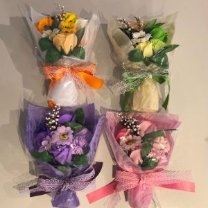 Hand crafted soap flower bouquets