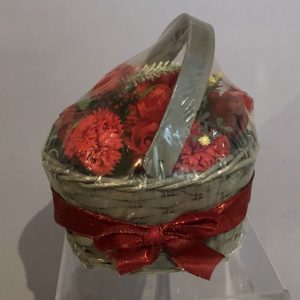 Soap flower gift basket hamper