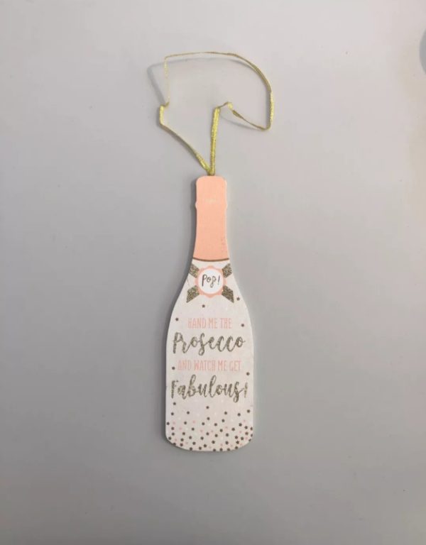 Sparkly prosecco wooden sign