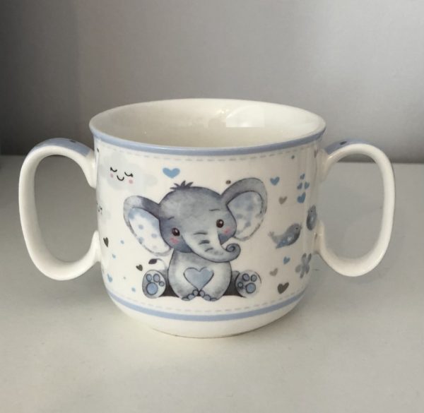 Twin handled baby cup- blue