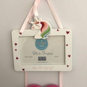 unicorn themed hanging photo frame