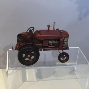 Miniature replica of a classic tractor.