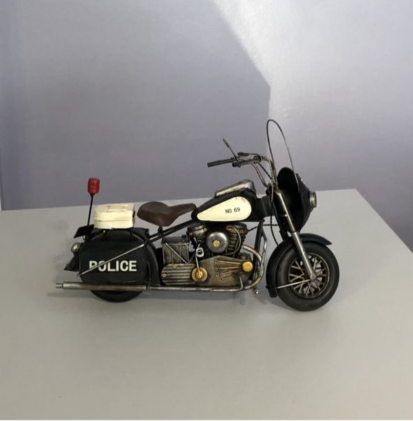 Vintage police motorbike model