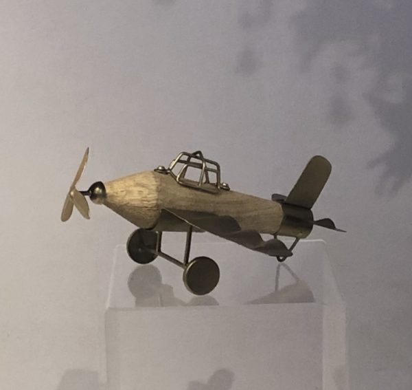 Wood and Metal Plane Ornament