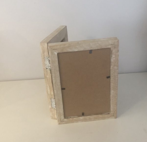 Wooden double picture frame