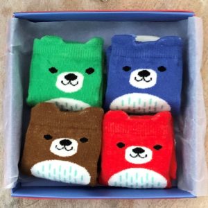 New baby gift baby bear socks in a gift box