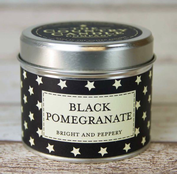 black pomegranate scented candle