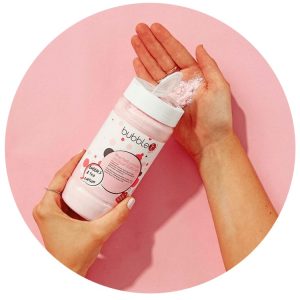 Bubble T foaming bath powder
