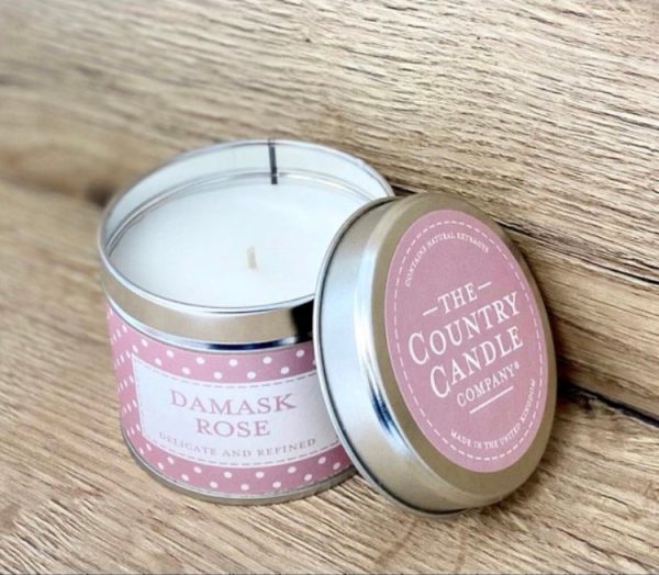 damask rose soy wax scented candle