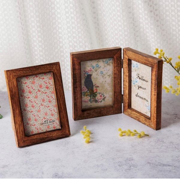 Dark wood Sass and Belle photo frames