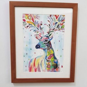 deer original art print