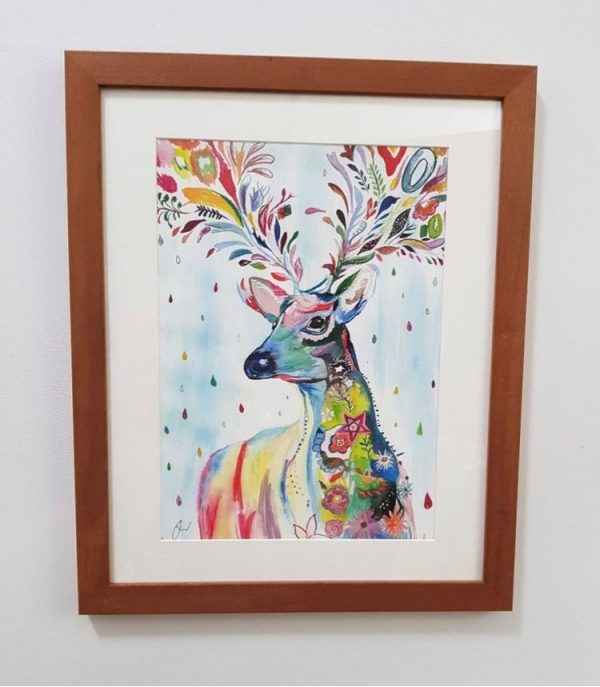 deer original art print