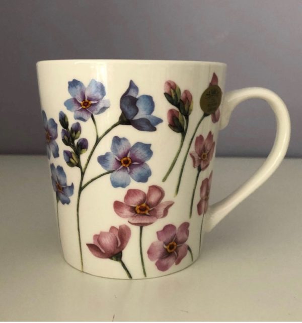 forget me nots floral china mug